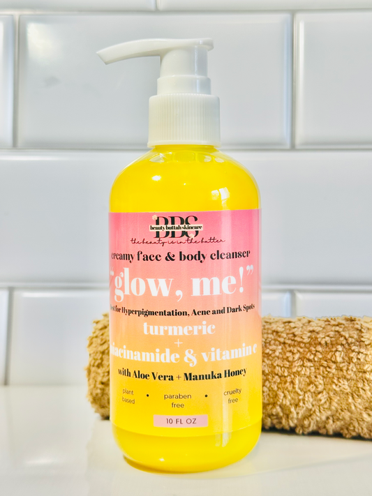 GLOW ME! TURMERIC + VITAMIN C FACE AND BODY CLEANSER