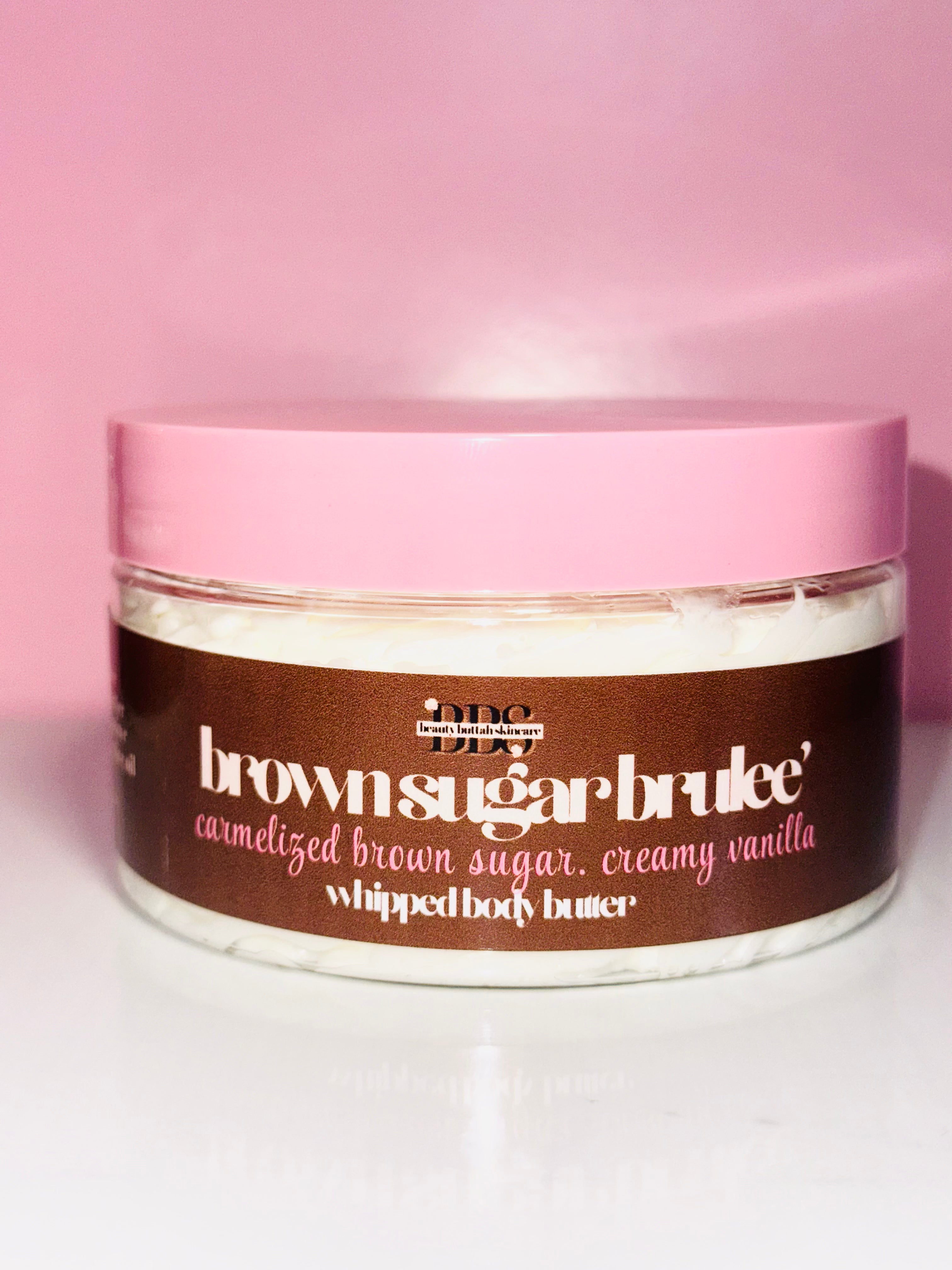 BROWN SUGAR BRULEE'-CARAMELIZED BROWN SUGAR + CREAMY VANILLA WHIPPED BODY BUTTER