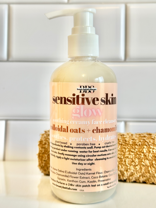 SENSITIVE SKIN GLOW-OATS+ CHAMOMILE FACE AND BODY CLEANSER